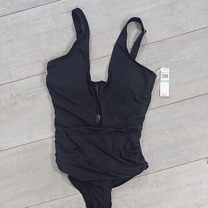Anne Cole Elegant Black One-Piece Swimsuit